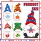 32 Pcs Magnetic Diamond Painting Interchangeable Standing Posture Gnome Decor DIY Seasonal Gnome Sign Holiday Tiered Tray Decoration with Magnet Pieces for Home Office Desk (Classic)